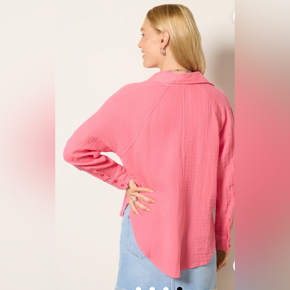 Z Supply Perfect Airy Top in Bright Pink size XS - Picture 3 of 8